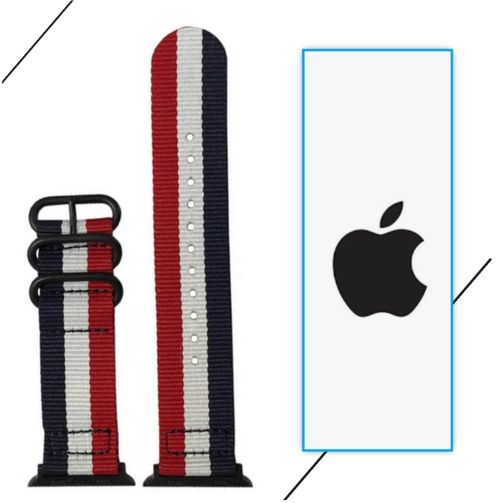 Apple Watch Patriot Z3™ Red & White & Blue Watch Strap